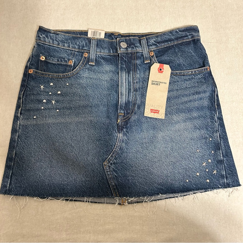 Levi’s Women Deconstructed‎ Skirt Indigo Denim Skirt Size 28